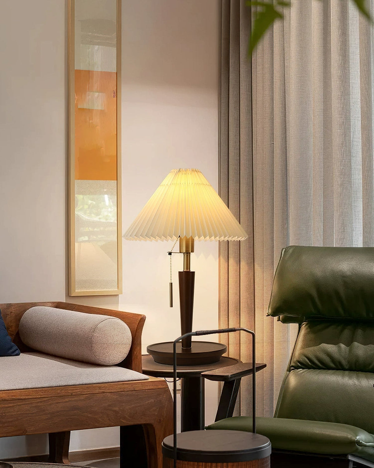 Novace Fabric Wood Table Lamp