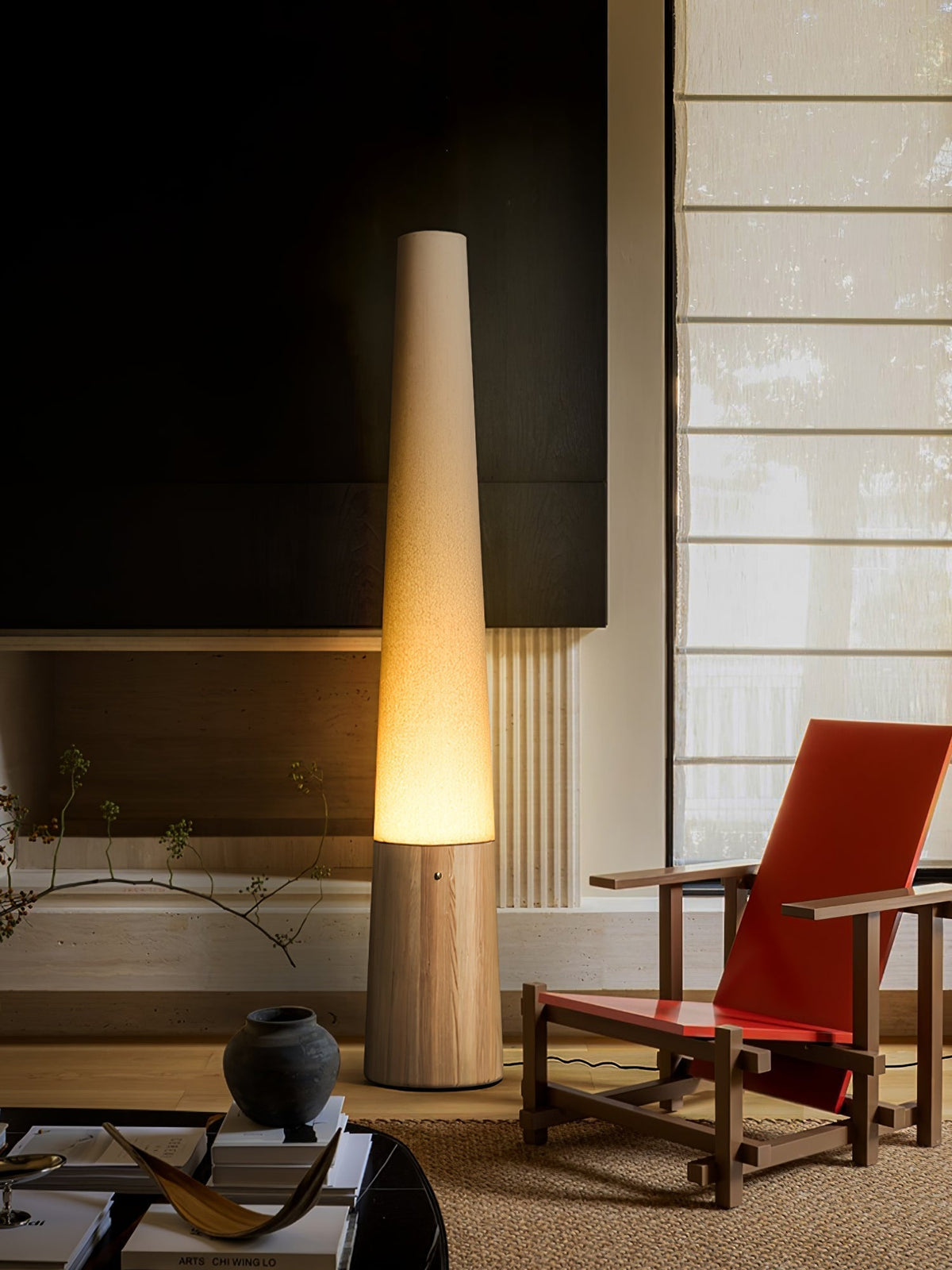 Glow Cone Wooden Floor Lamp