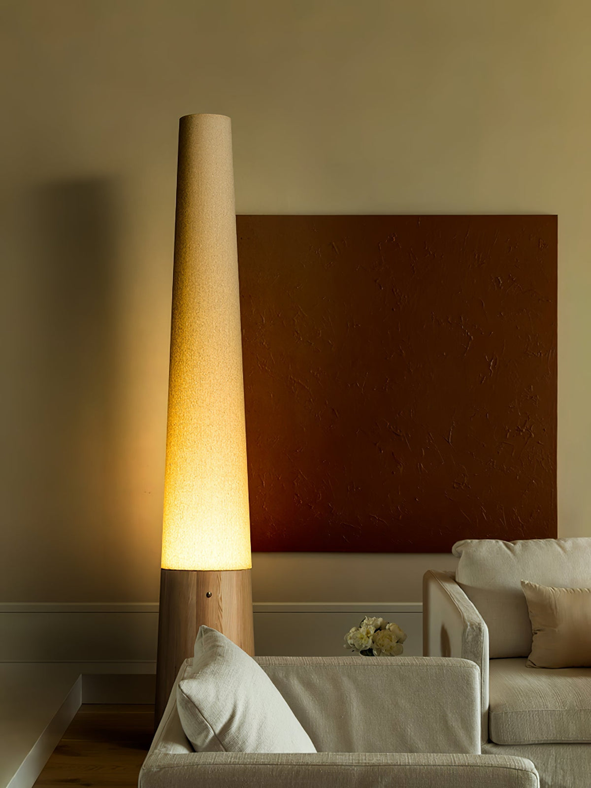 Glow Cone Wooden Floor Lamp