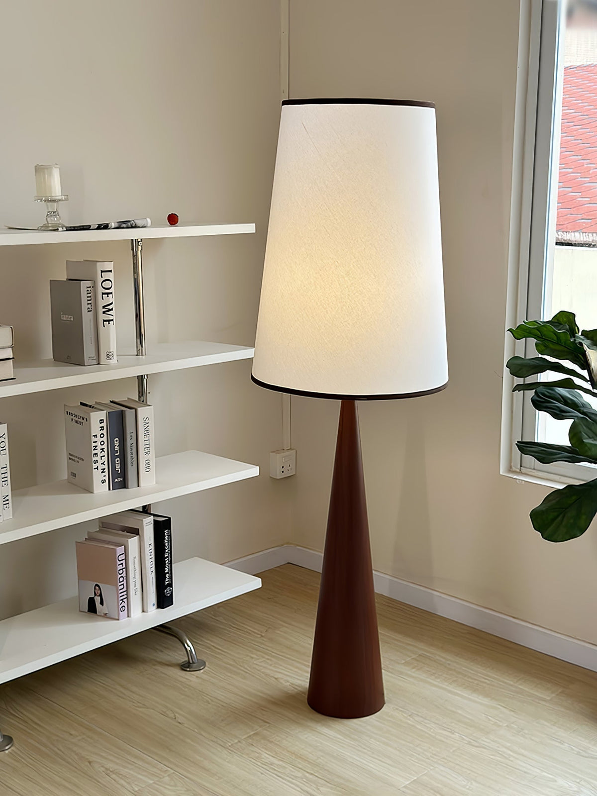 ConeLite Minimalist Wood Conical Floor Lamp