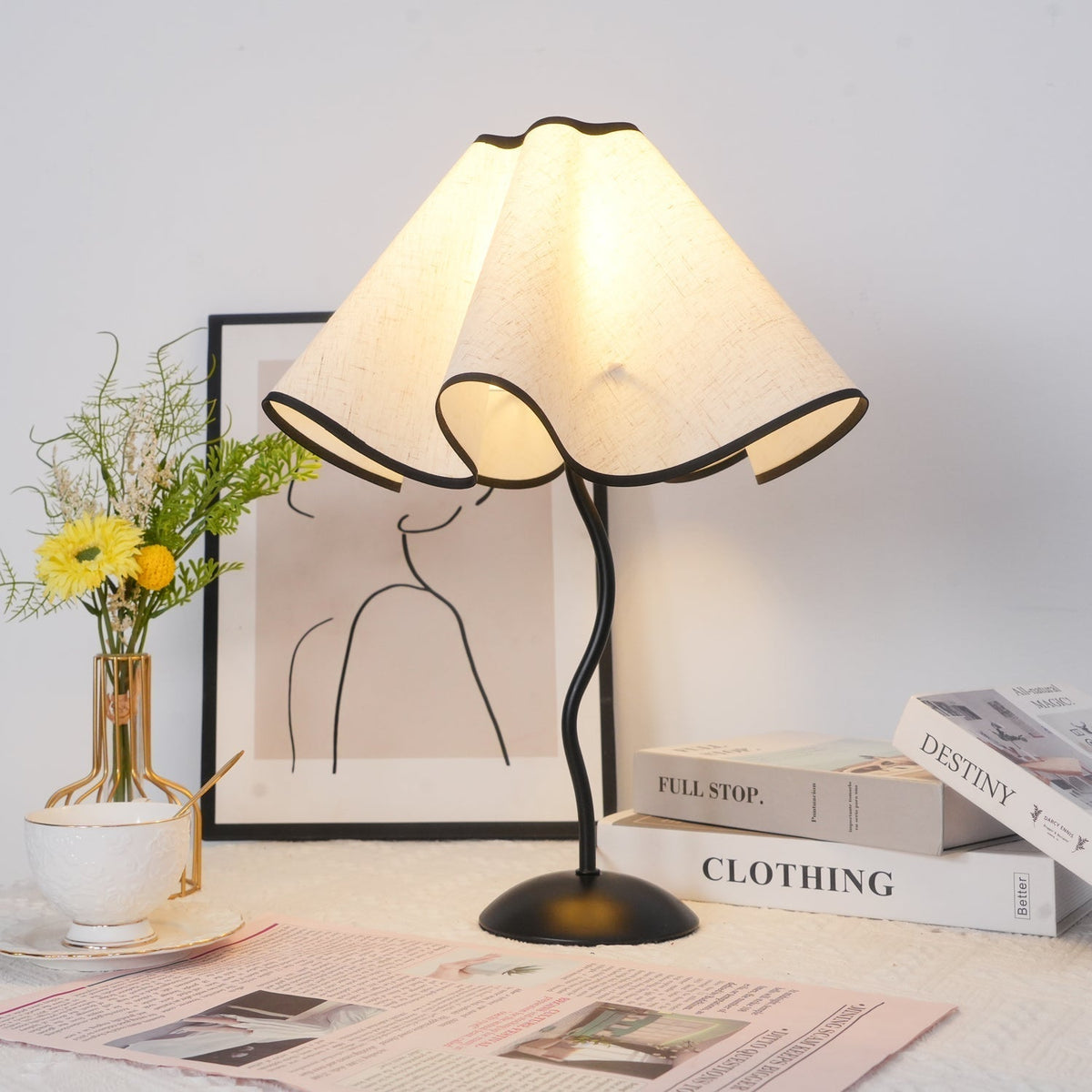 Luminova Fabric Artistic Table Lamp