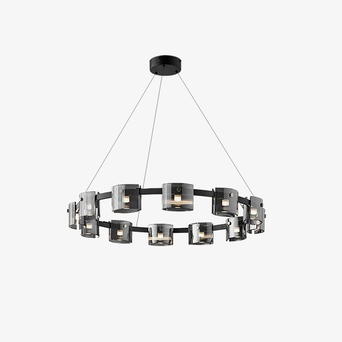 Tarlan Chandelier Circular Glass Iron Arms
