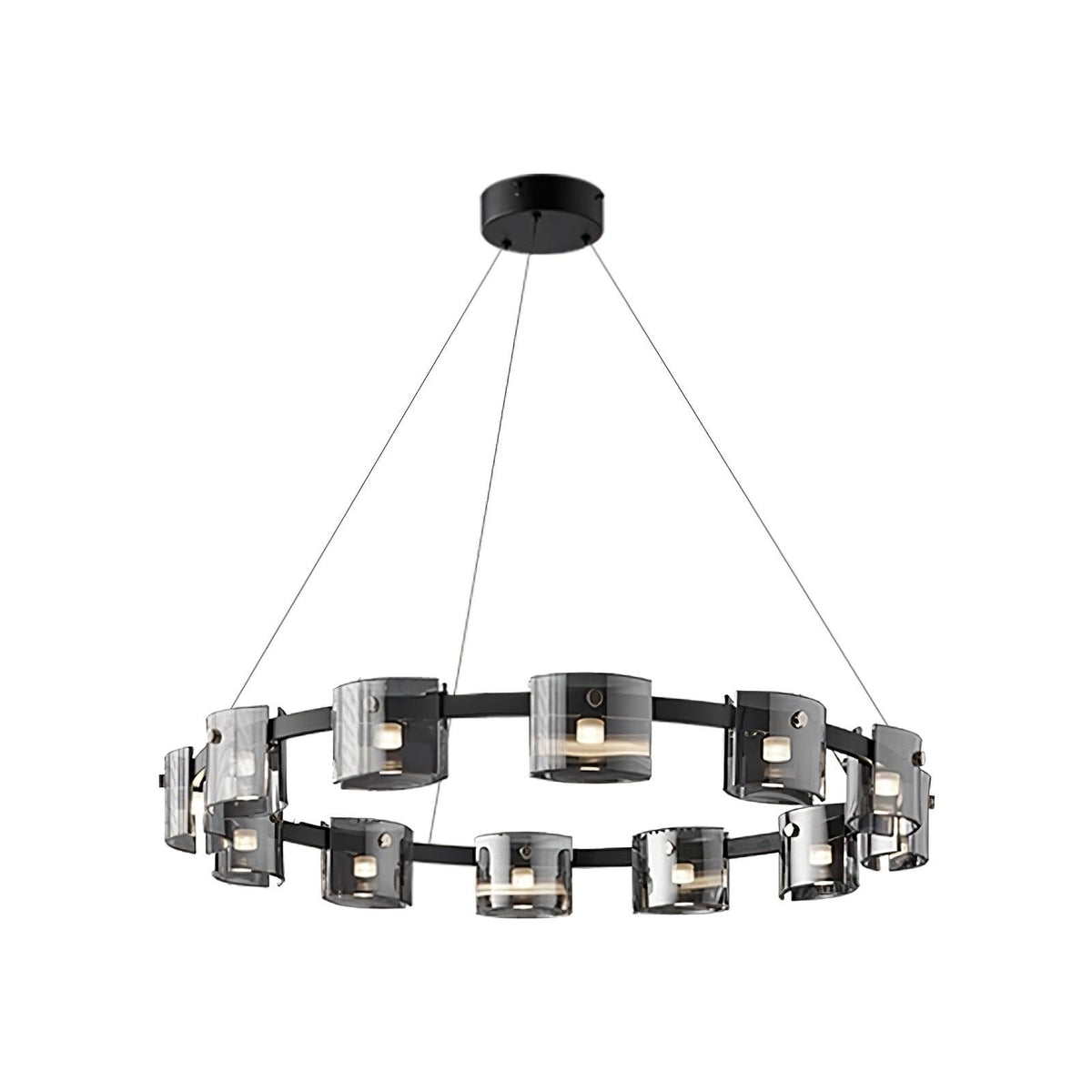 Tarlan Chandelier Circular Glass Iron Arms