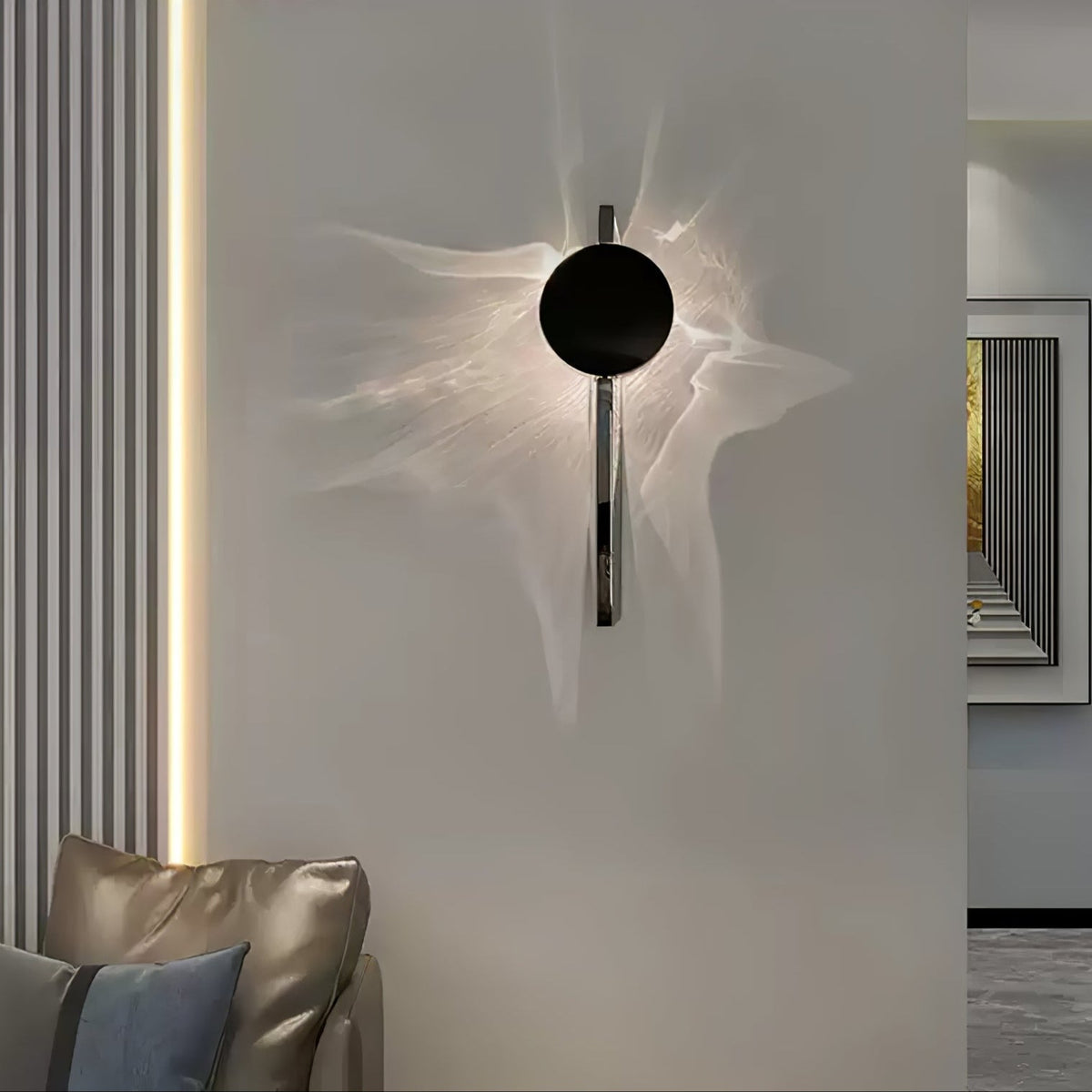 Pethr Wave Minimalist Steel Wall Lamp