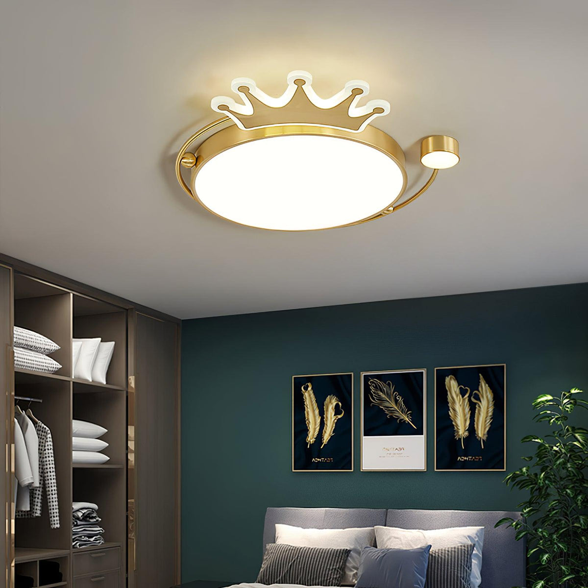 Aloror Classic Art Crown Ceiling Light