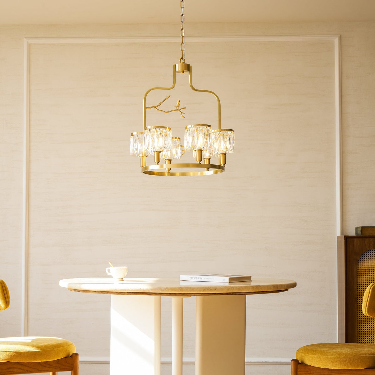 Bunoa Crystal Bird Chandelier
