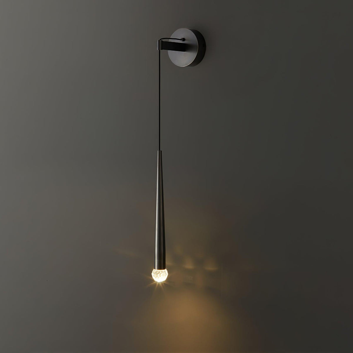 Dava Modern Minimalist Conical Crystal Wall Lamp