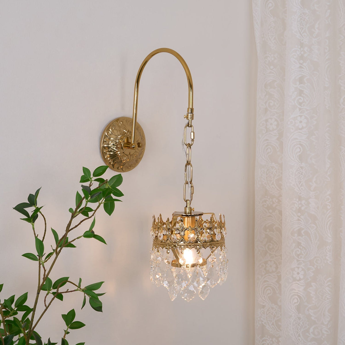 Ivmarila Nordic Art Crown Crystal Sconce Wall lamp