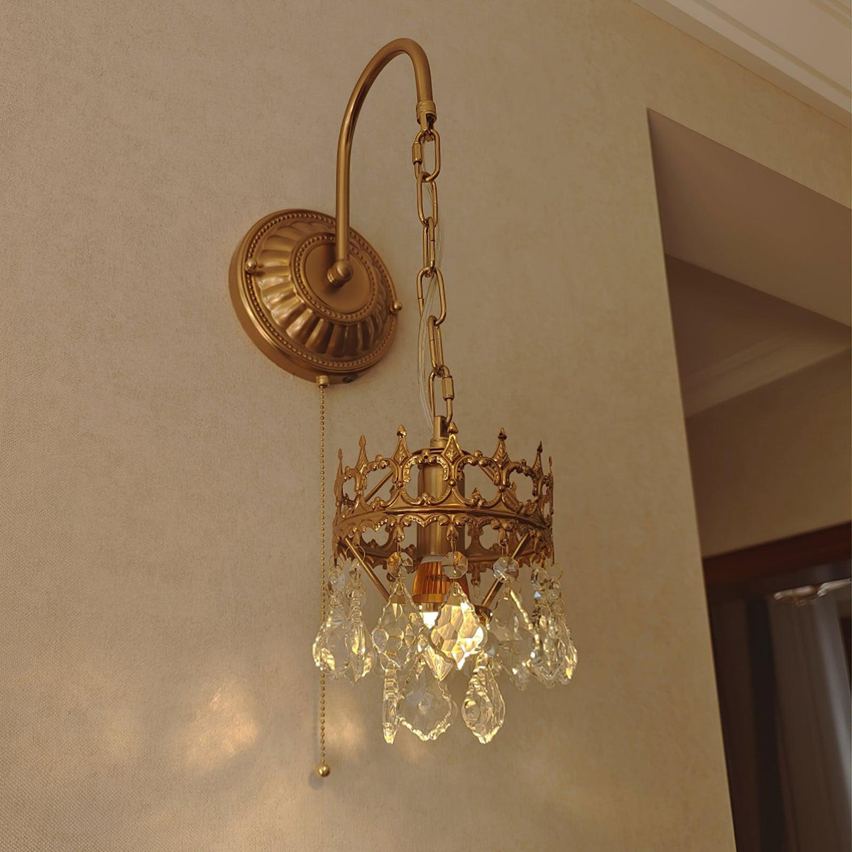 Ivmarila Nordic Art Crown Crystal Sconce Wall lamp