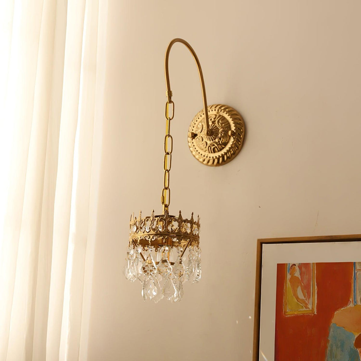 Ivmarila Nordic Art Crown Crystal Sconce Wall lamp
