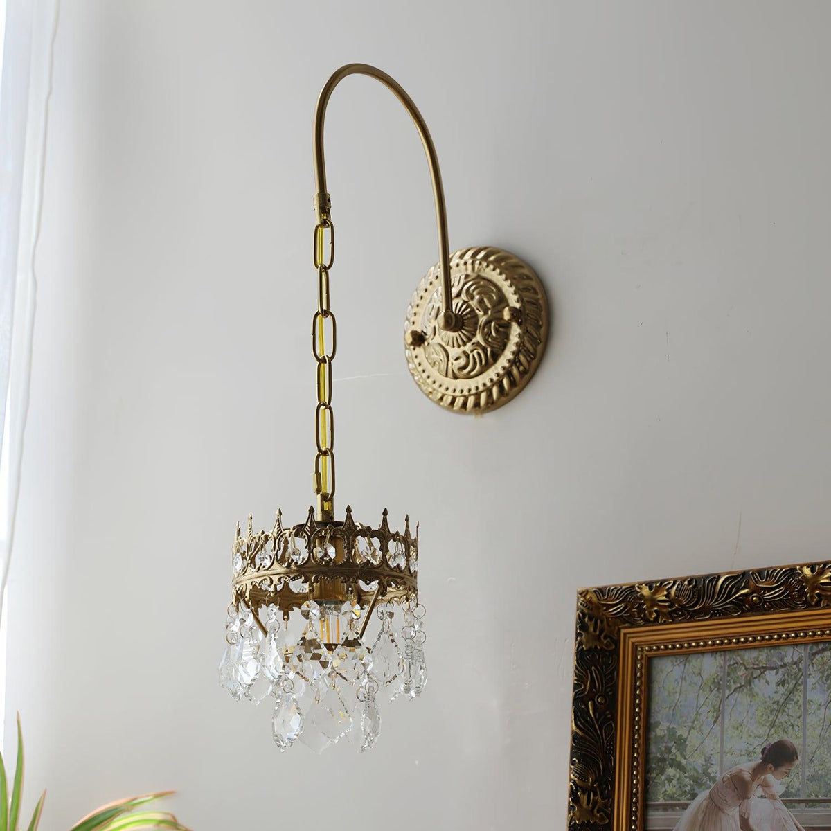 Ivmarila Nordic Art Crown Crystal Sconce Wall lamp