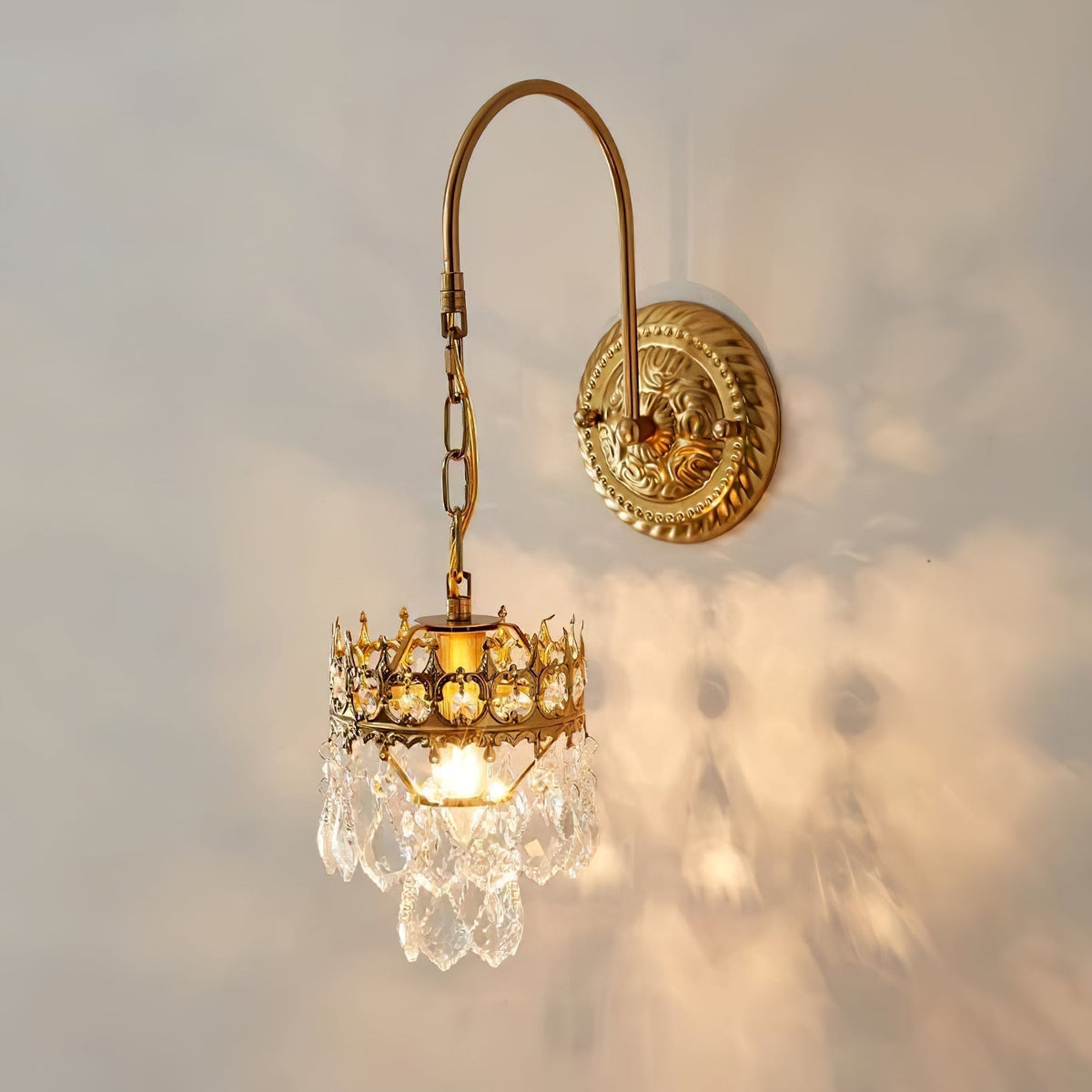 Ivmarila Nordic Art Crown Crystal Sconce Wall lamp