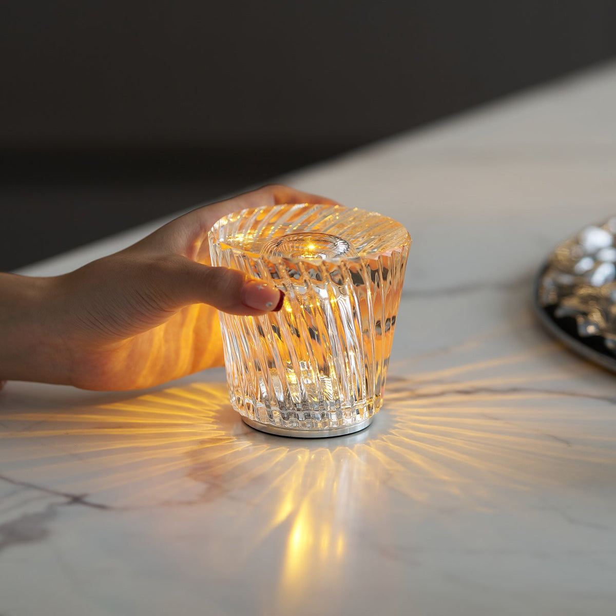 Goldwick Crystal Cordless Table Lamp