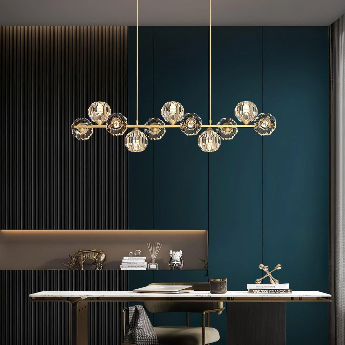 Celisella Crystal Glass Ball Chandelier