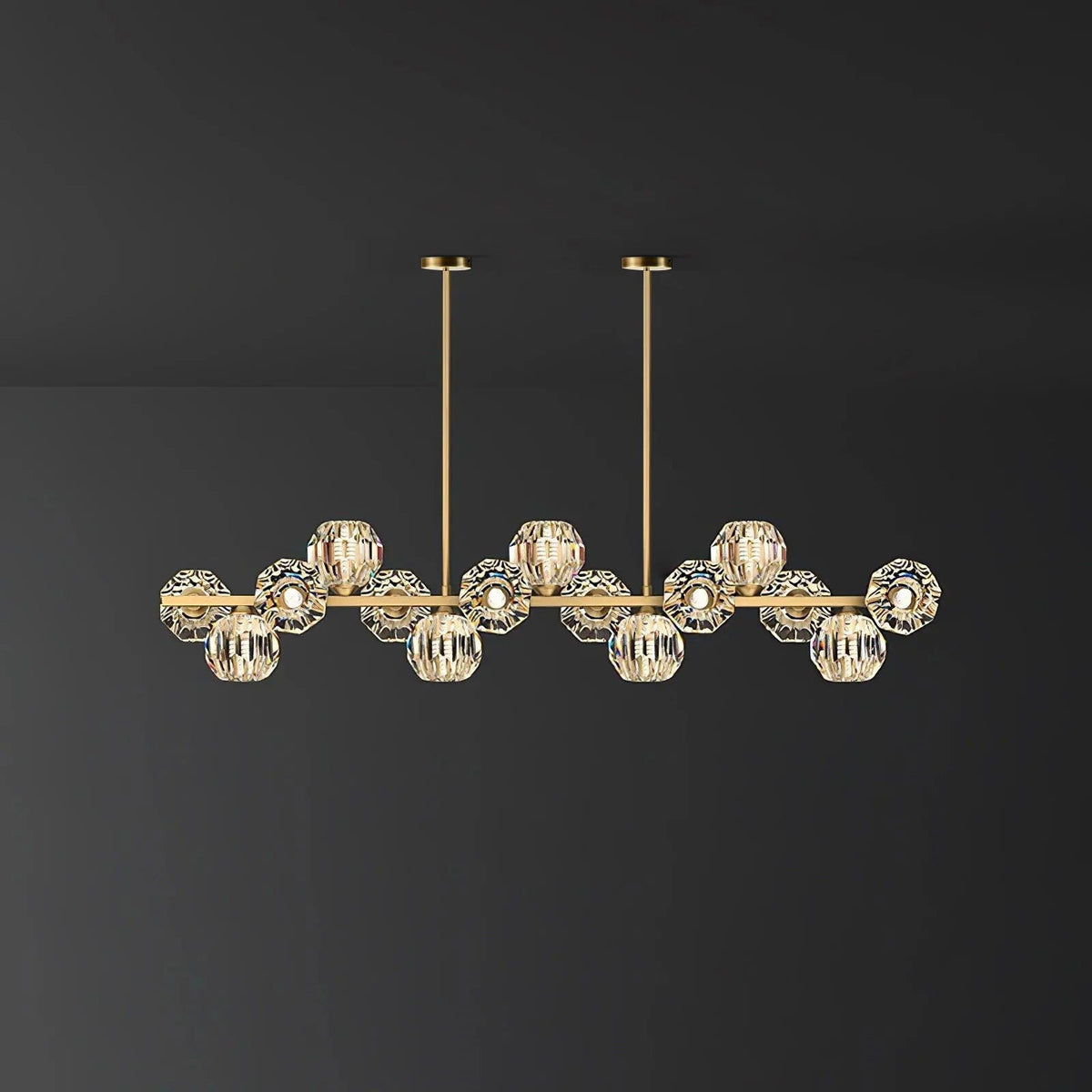 Celisella Crystal Glass Ball Chandelier