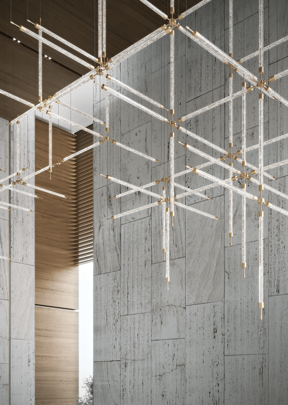 CrystalGrid Architectural Matrix Customize Chandelier
