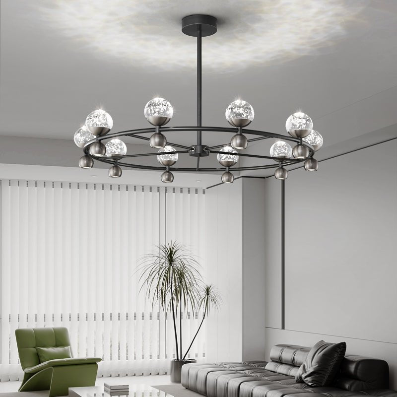 Lumiryn Orbital Glass Globe Chandelier