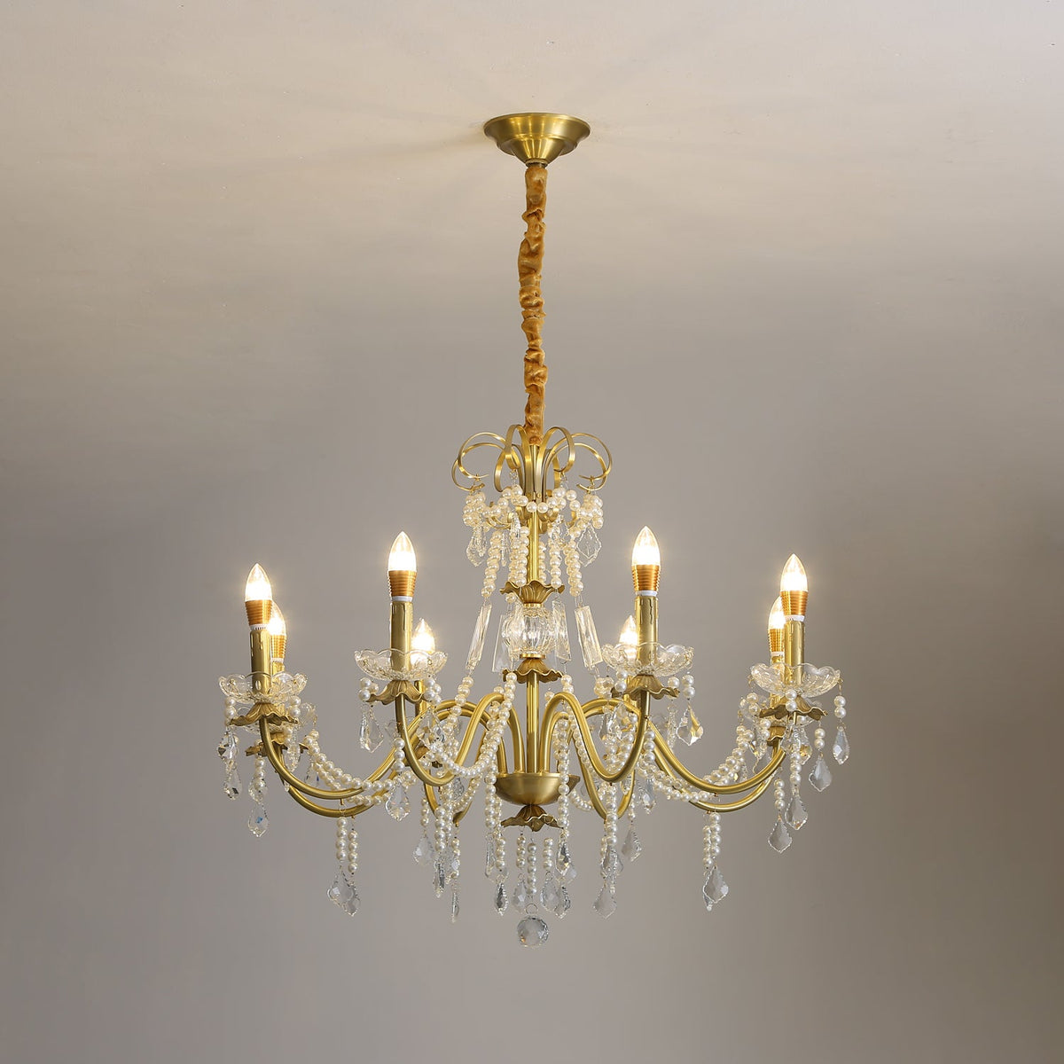 Elyeriel Chandelier Crystal Pearl