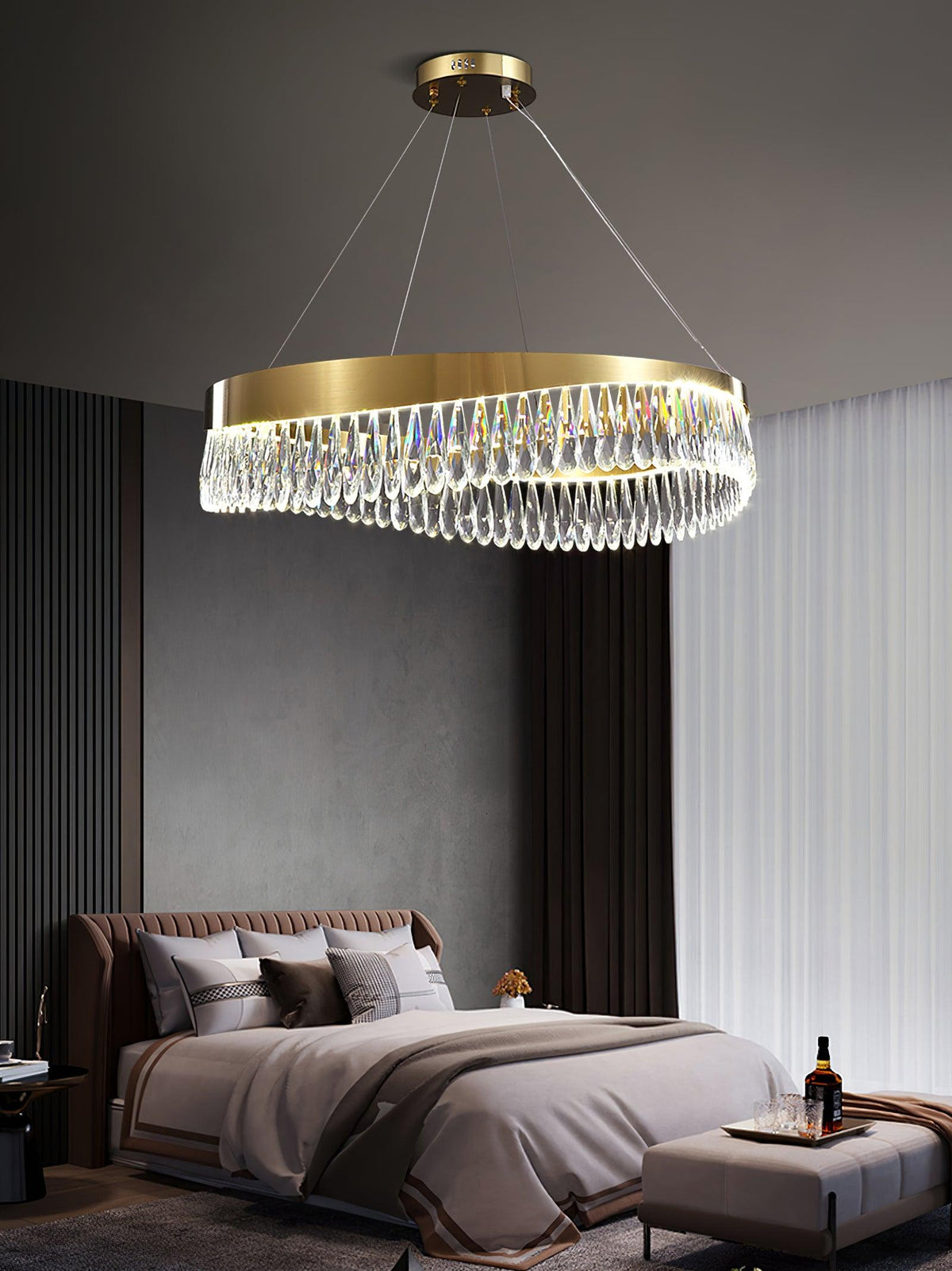 Cana Chandelier Crystal Ring LED Polished