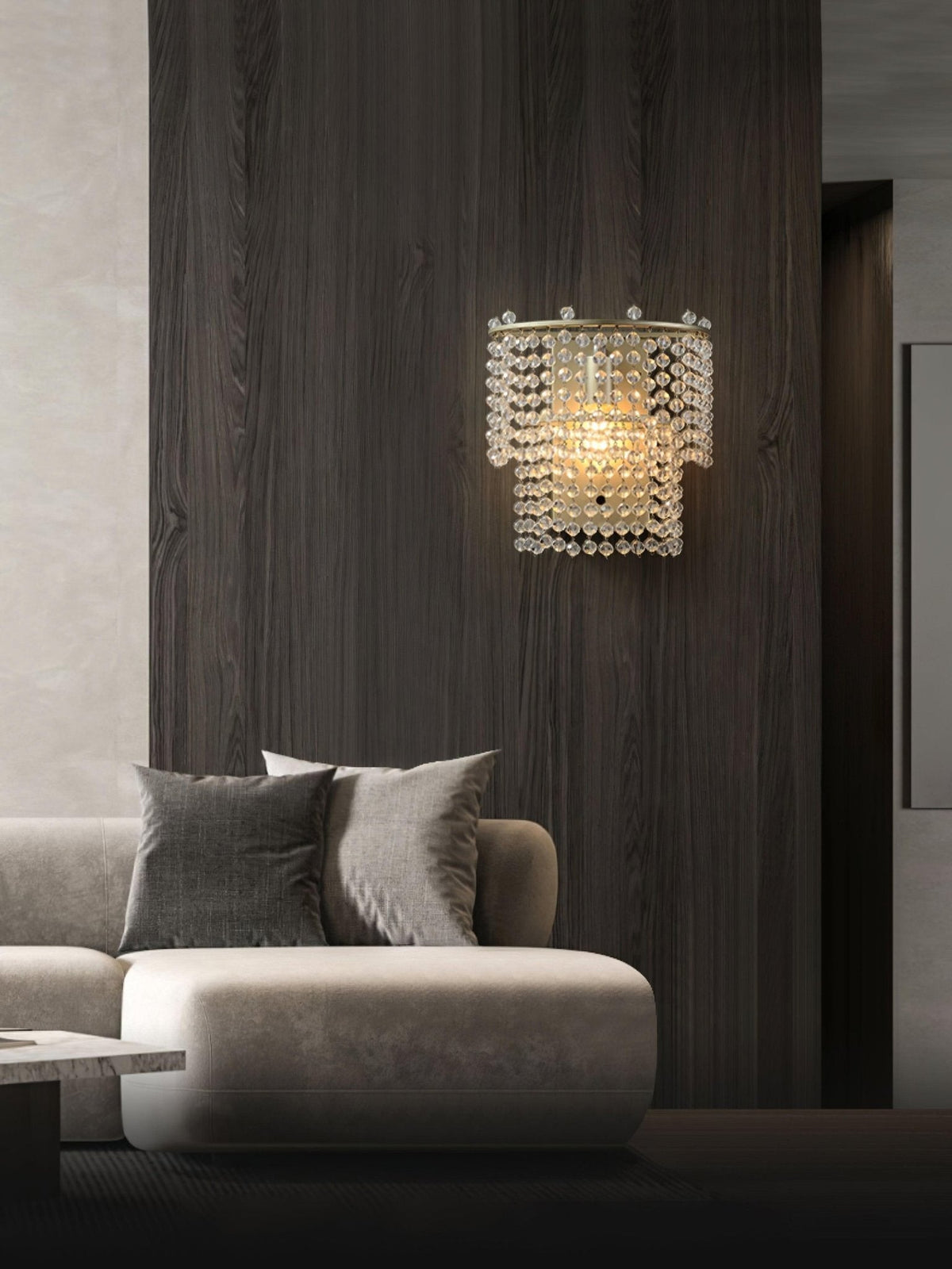 Cyranise Crystal Waterfall Wall Light