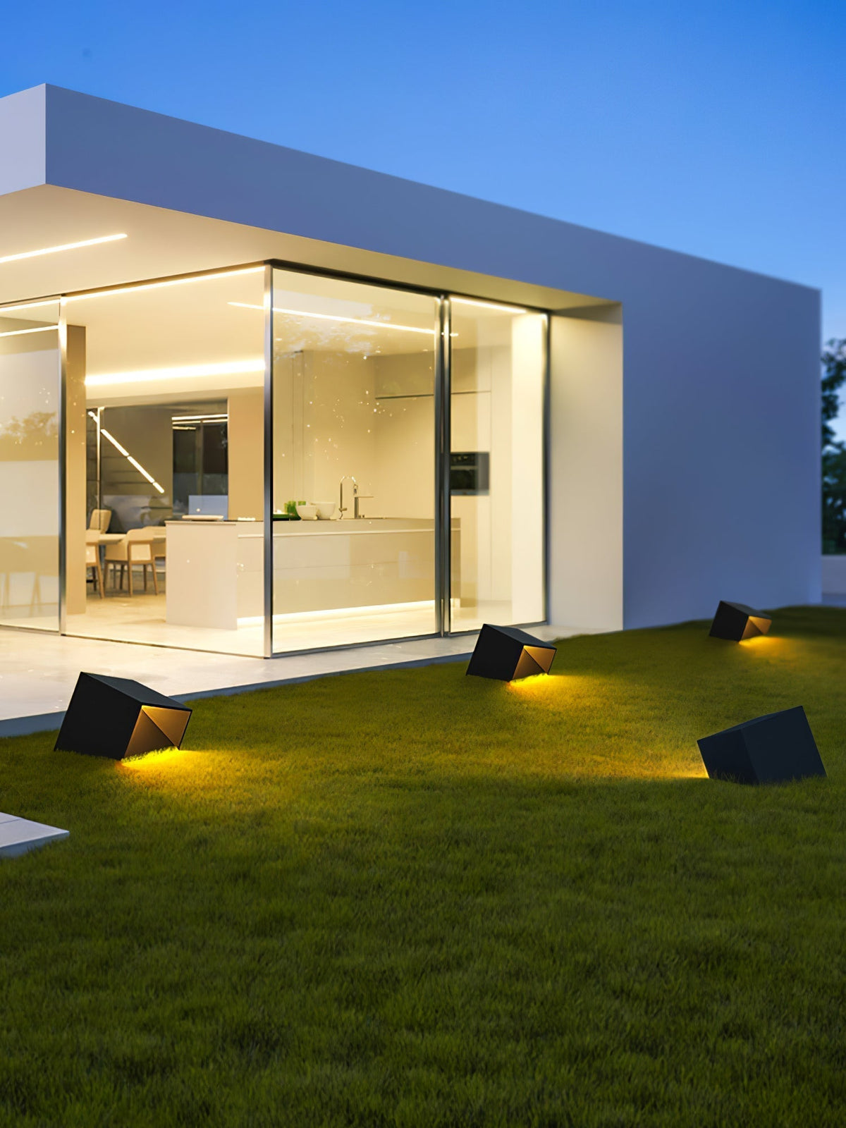 Evsore Unique Cube Garden Solar Outdoor Light