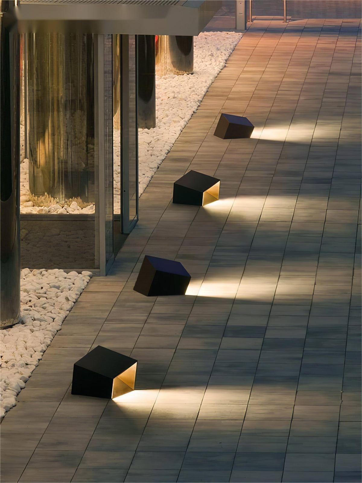 Evsore Unique Cube Garden Solar Outdoor Light