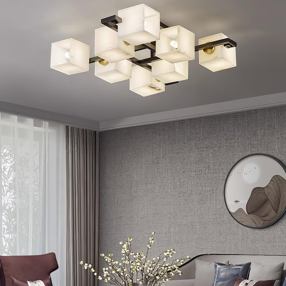 Kaelen Alabaster Ceiling Light