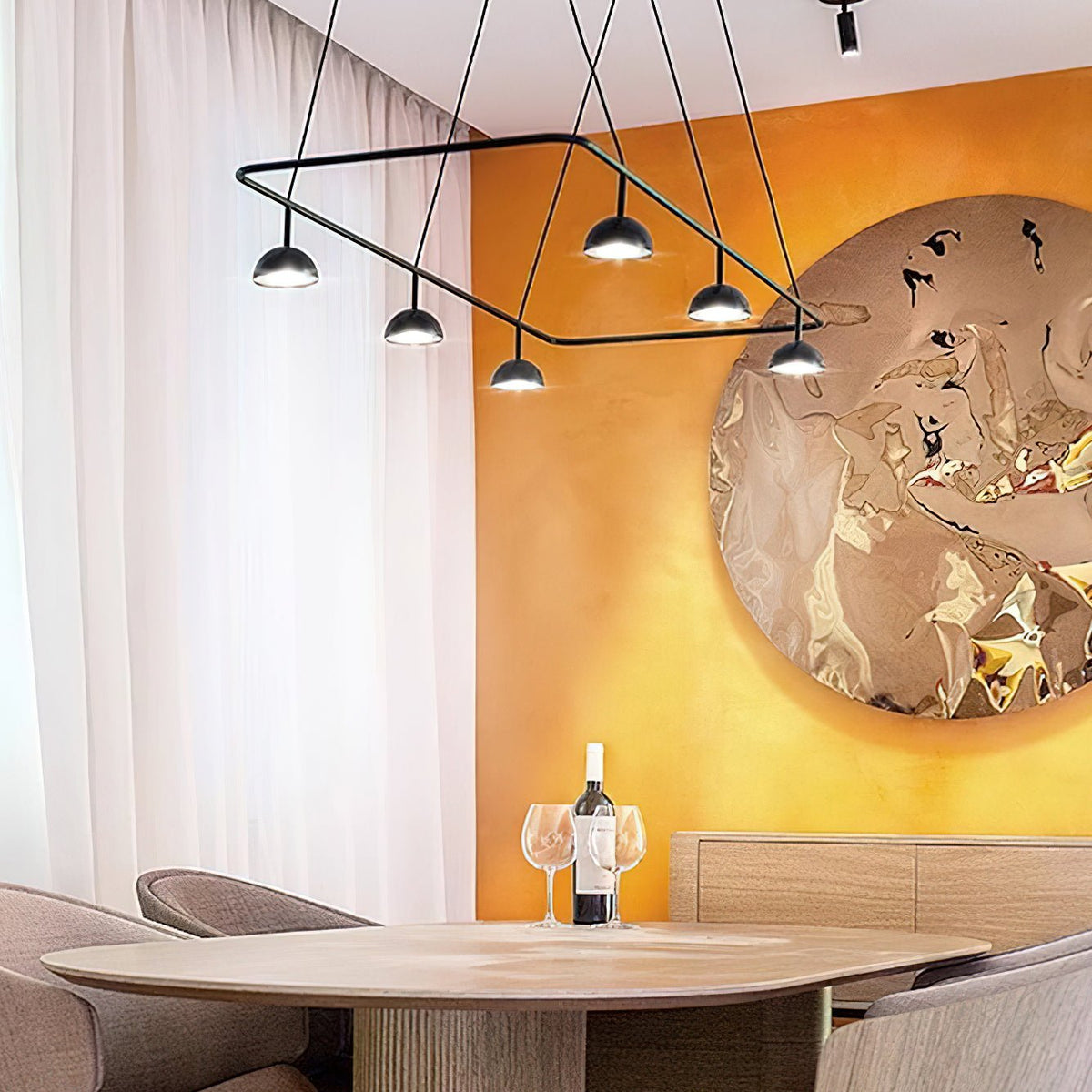 Noraora Chandelier LED Sleek
