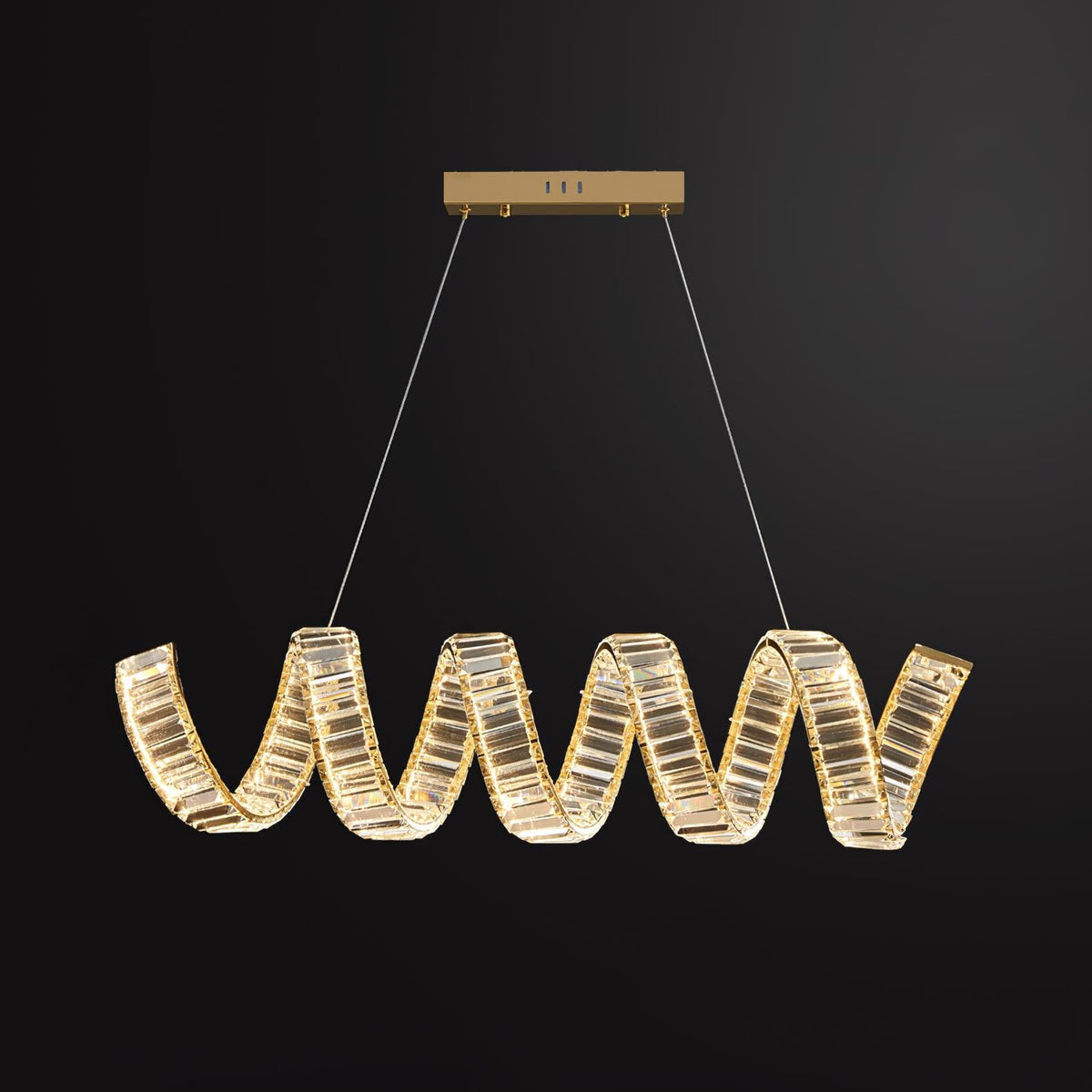 Luxielle Chandelier Curved LED Crystal Luxurious