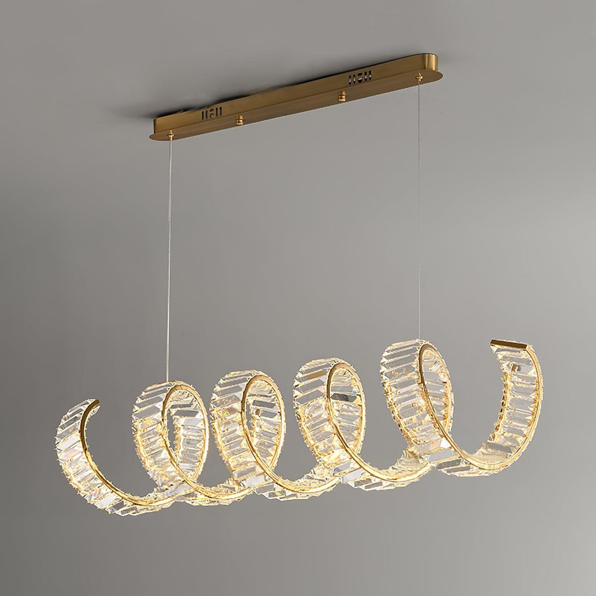 Luxielle Chandelier Curved LED Crystal Luxurious