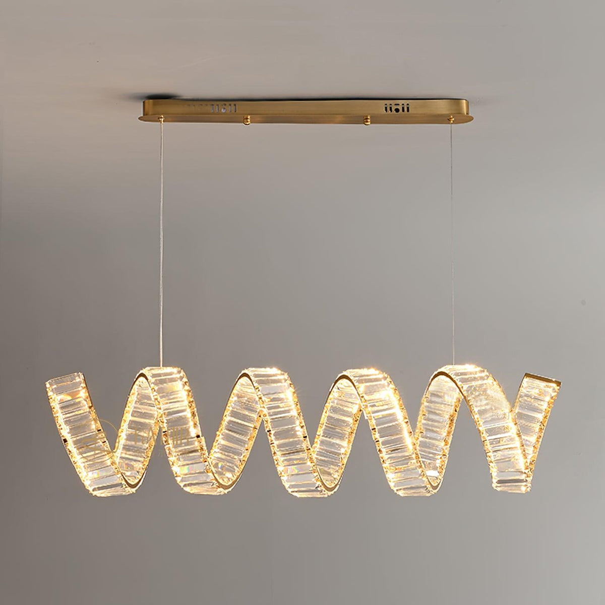 Luxielle Chandelier Curved LED Crystal Luxurious