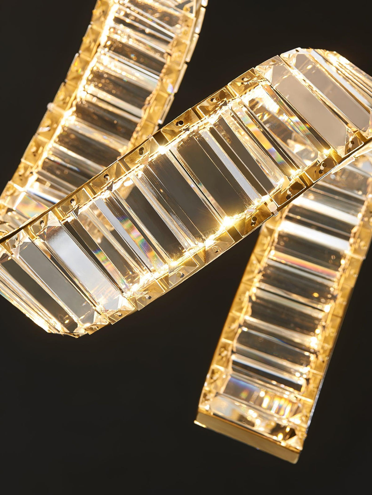 Luxielle Chandelier Curved LED Crystal Luxurious