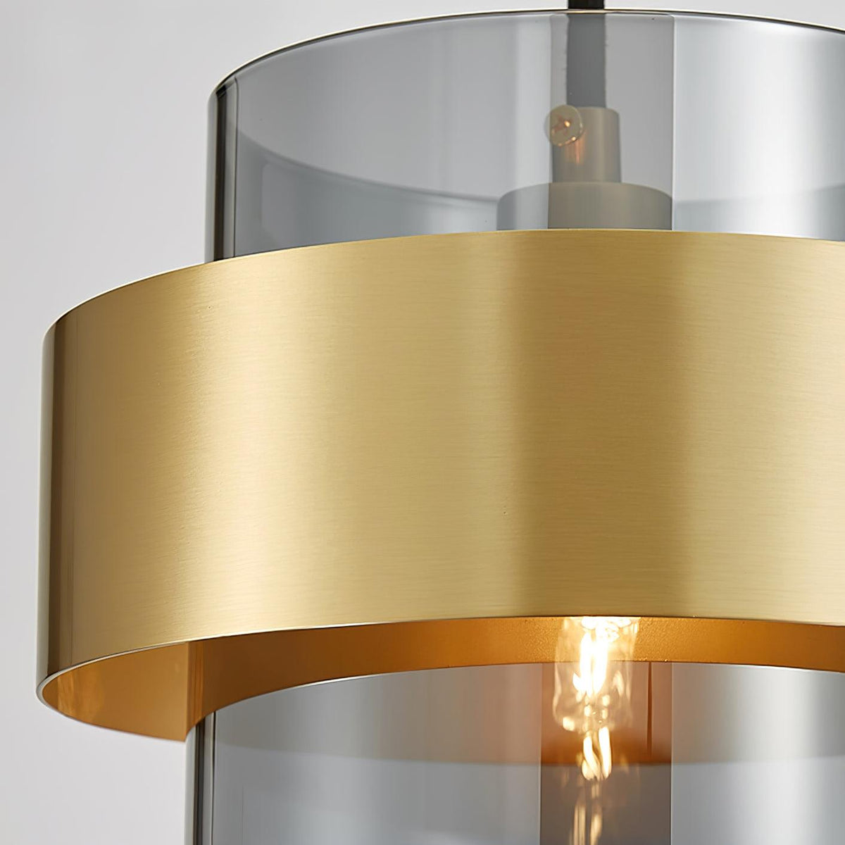 Celariella Pendant Lamp Brass Cylinder Glass Contemporary
