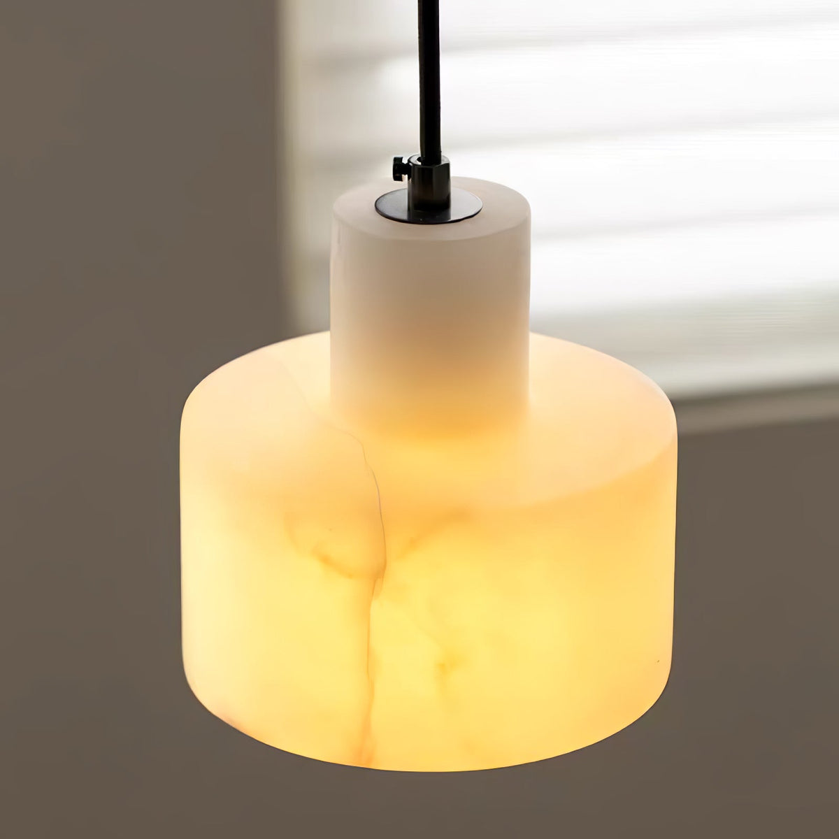 Alabaster  Pendant Lgiht Dual Cylindrical
