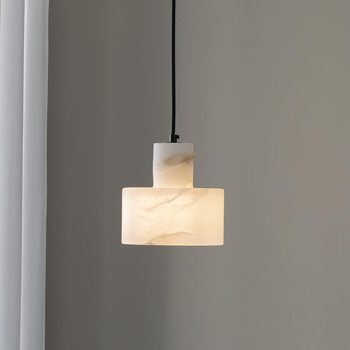 Alabaster  Pendant Lgiht Dual Cylindrical