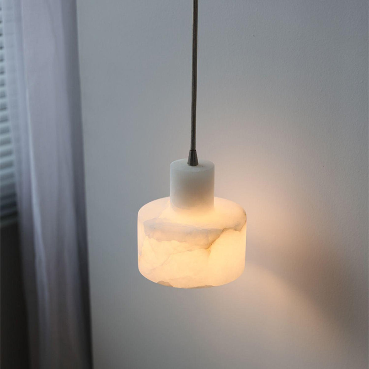 Alabaster  Pendant Lgiht Dual Cylindrical