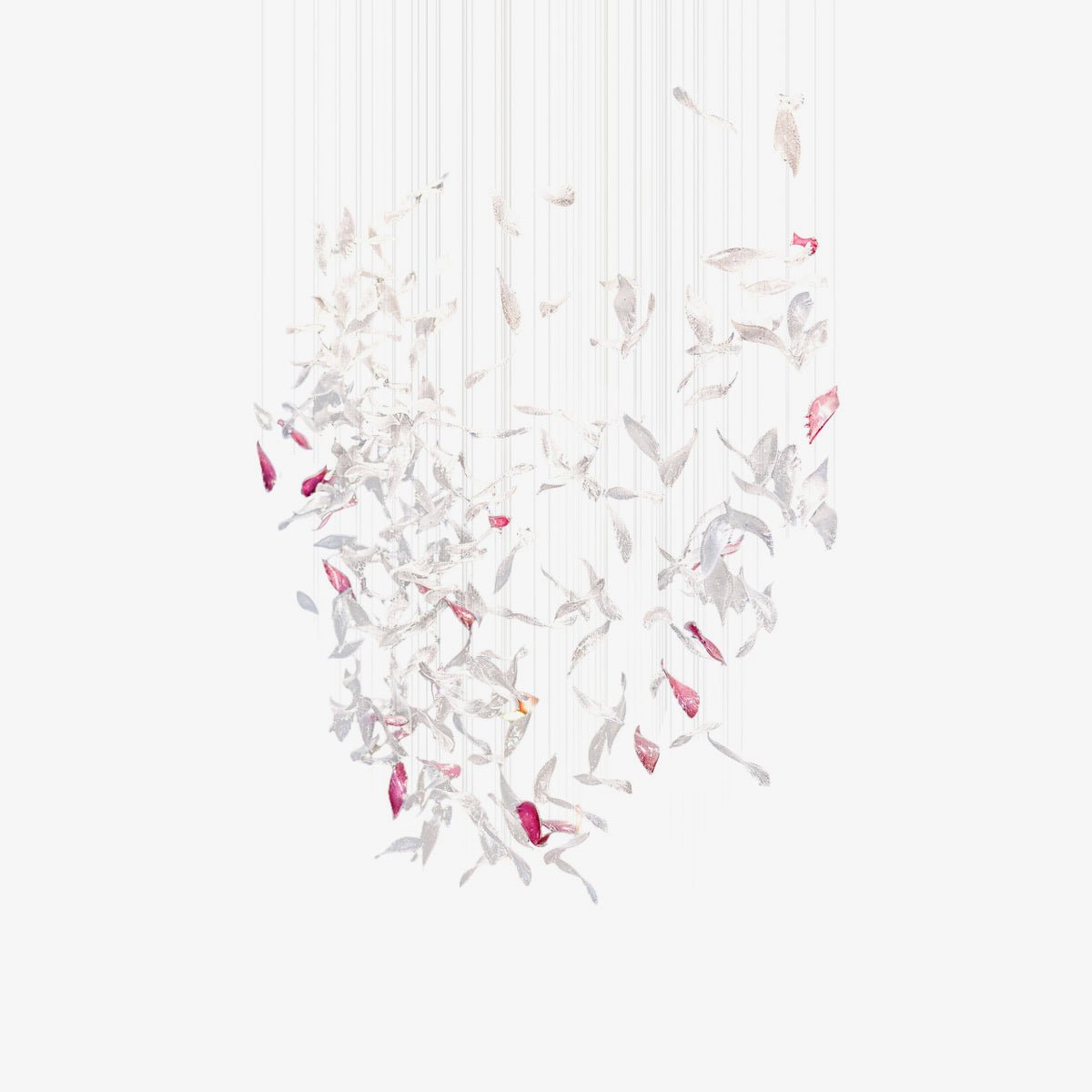 Zathaara Glass Feather Shape  Chandelier