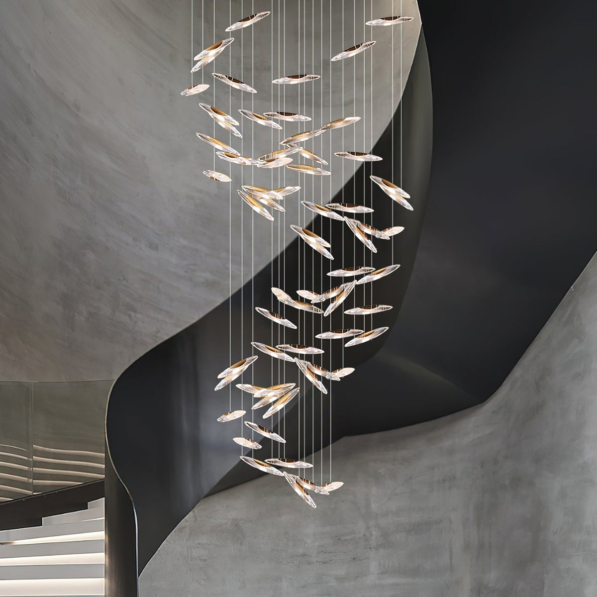 Hylor Luxury Moonlight Whispers Glass Chandelier
