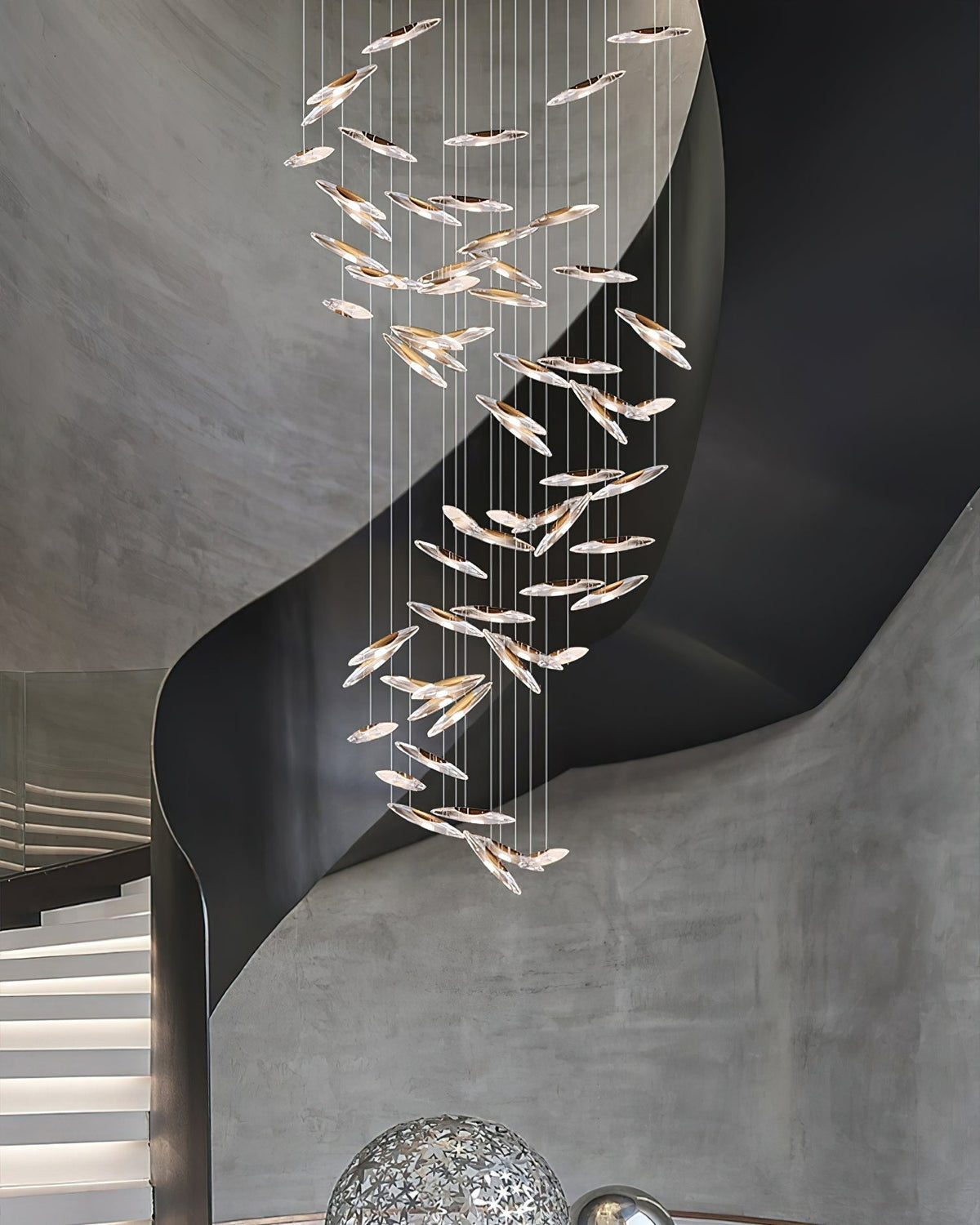 Hylor Luxury Moonlight Whispers Glass Chandelier
