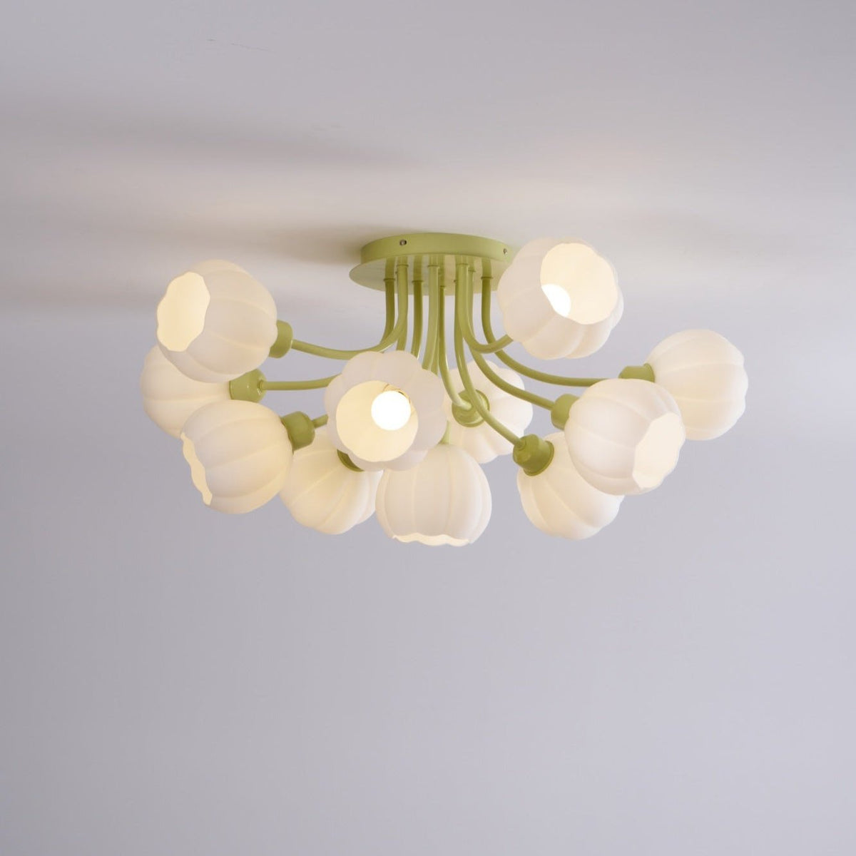 Zenorarae Elegance Matcha Glass Ceiling Lamp