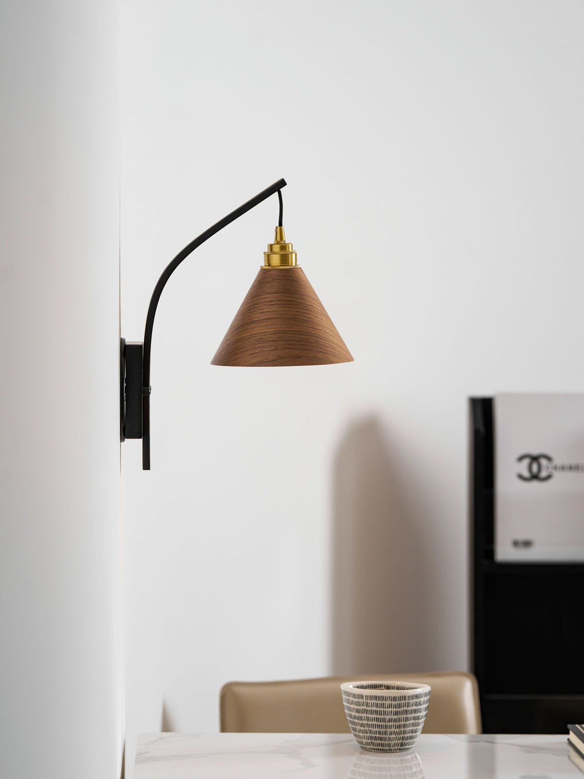 Jeva Camber Arc Indoor Wall Light
