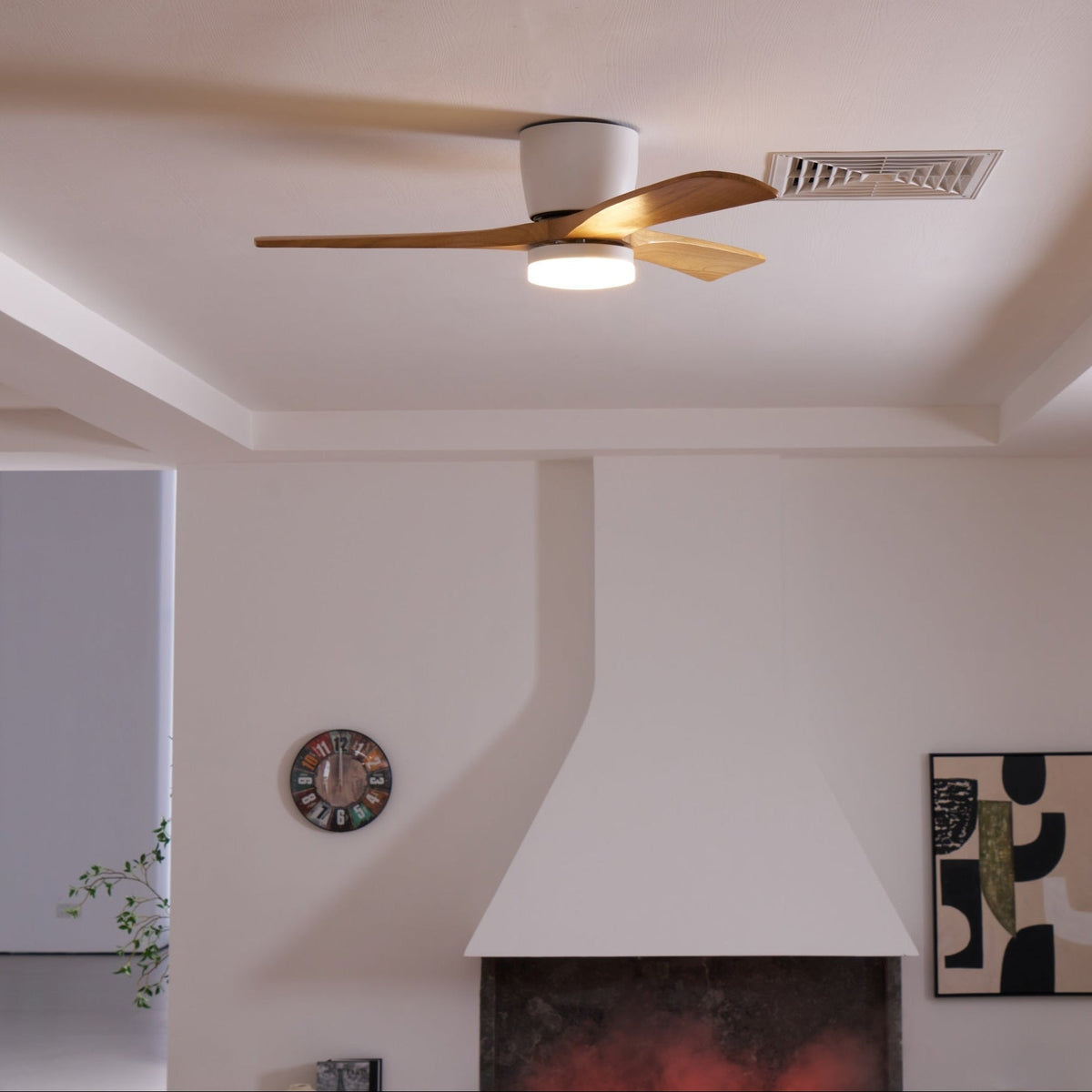 Kozia Wooden Ceiling Fan Light