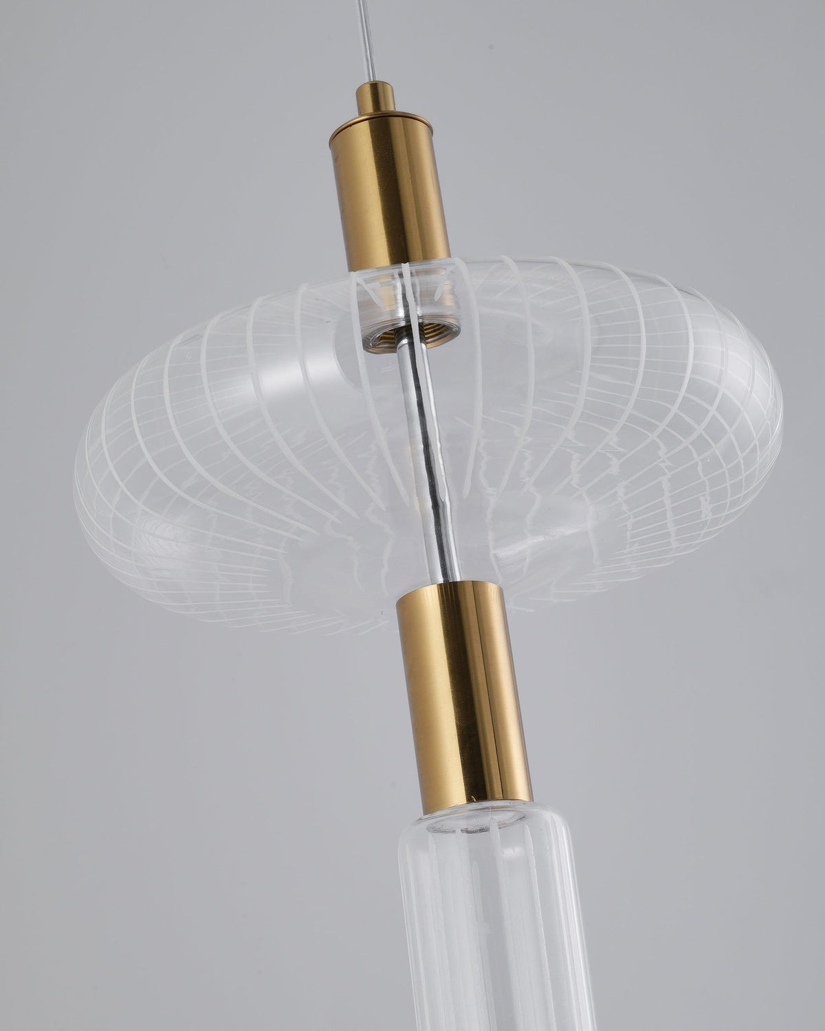Tika Pendant Lamp Crystal Cylinder Cipher Contemporary