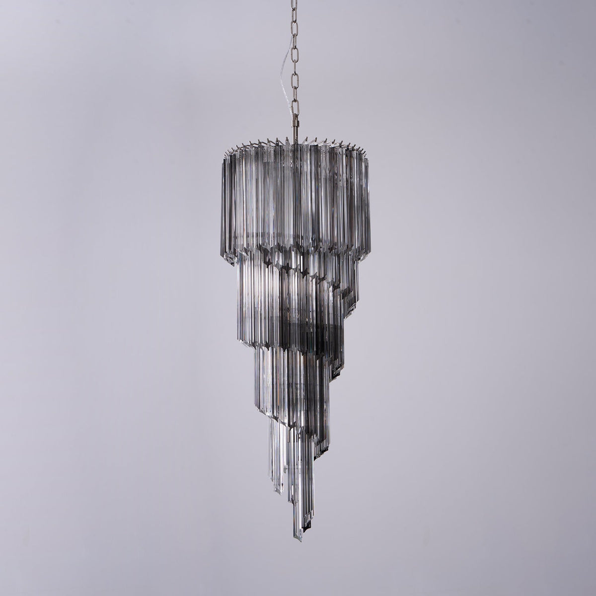 Velarella Chandelier Smoked Glass Spiral