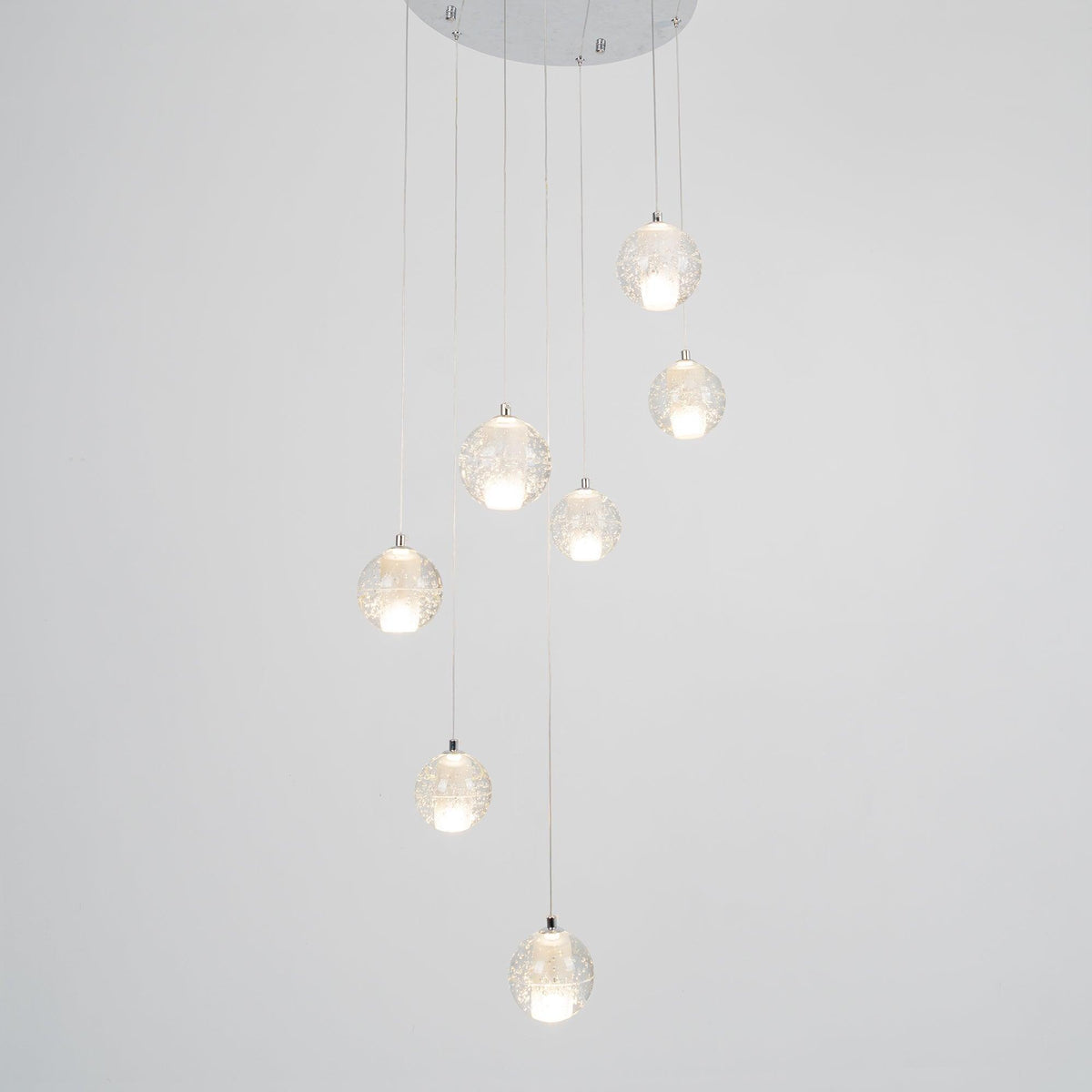 Crystal Bubble Cluster Pendant Light