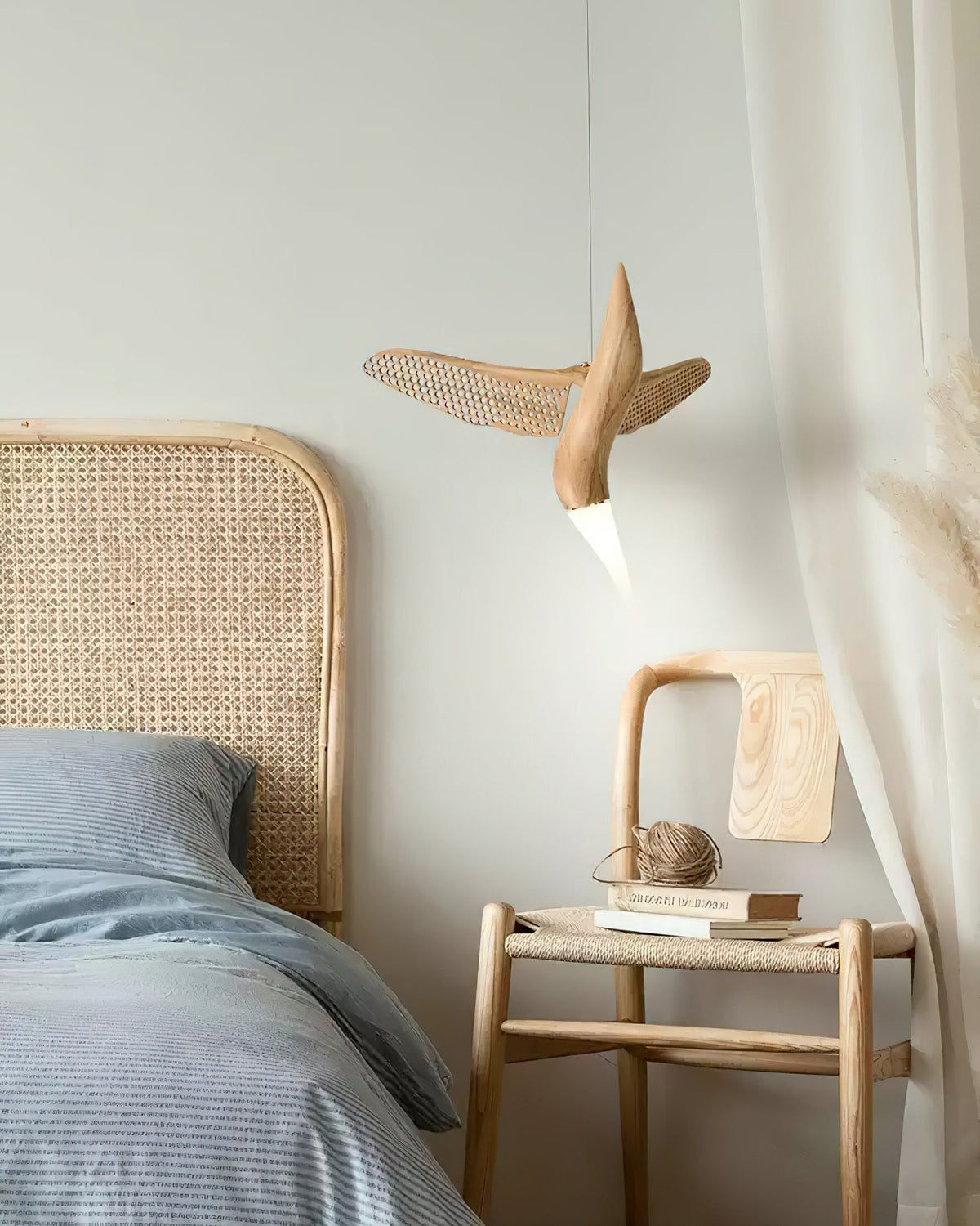Elsilor Avian-Inspired Wood Pendant Light