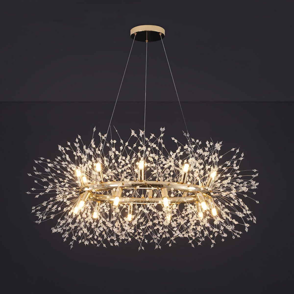 Arderian Chandelier Dandelion Round Stainless Steel