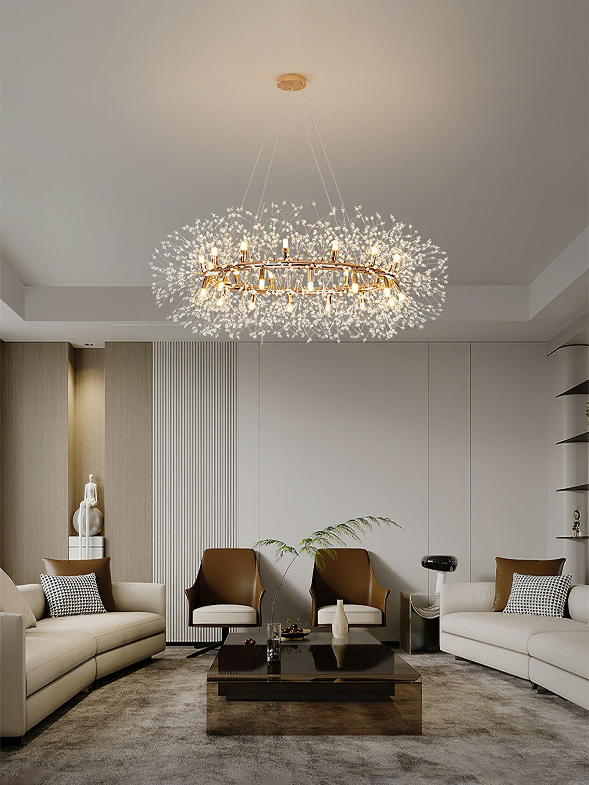 Arderian Chandelier Dandelion Round Stainless Steel