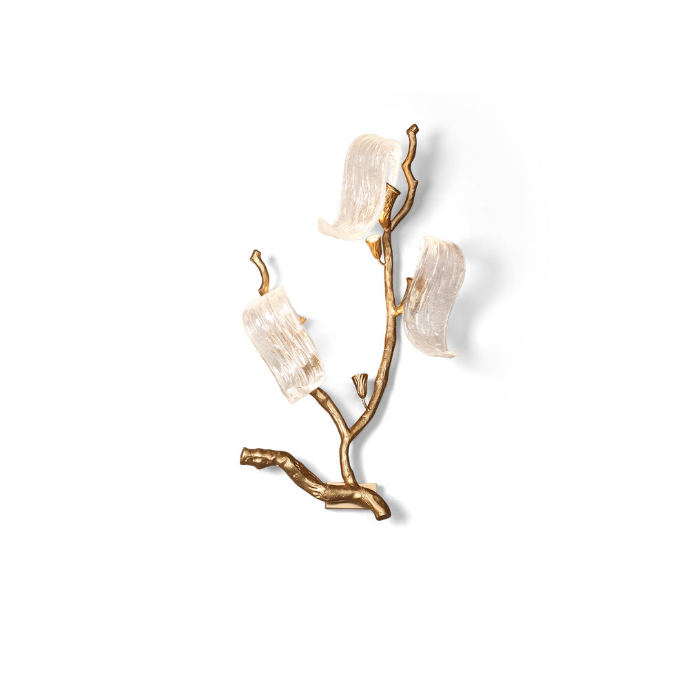 Jorrenstone Branch Glass Ribbon Wall Sconce