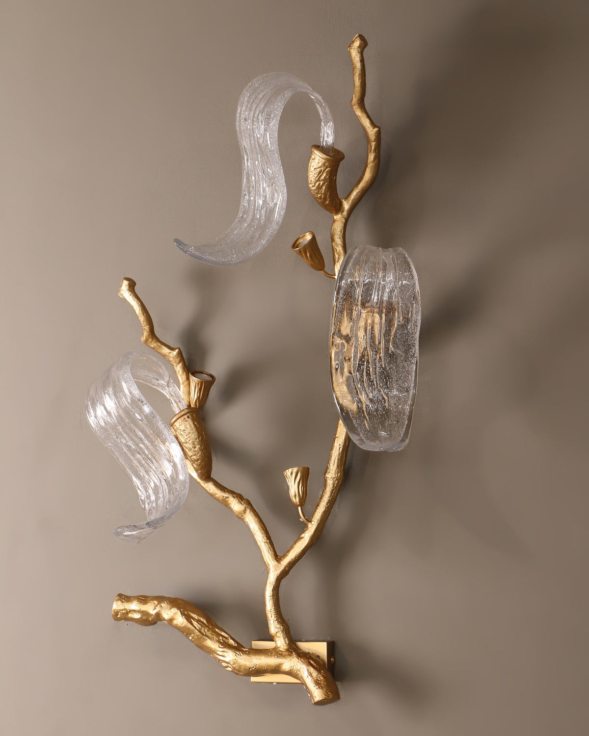 Jorrenstone Branch Glass Ribbon Wall Sconce
